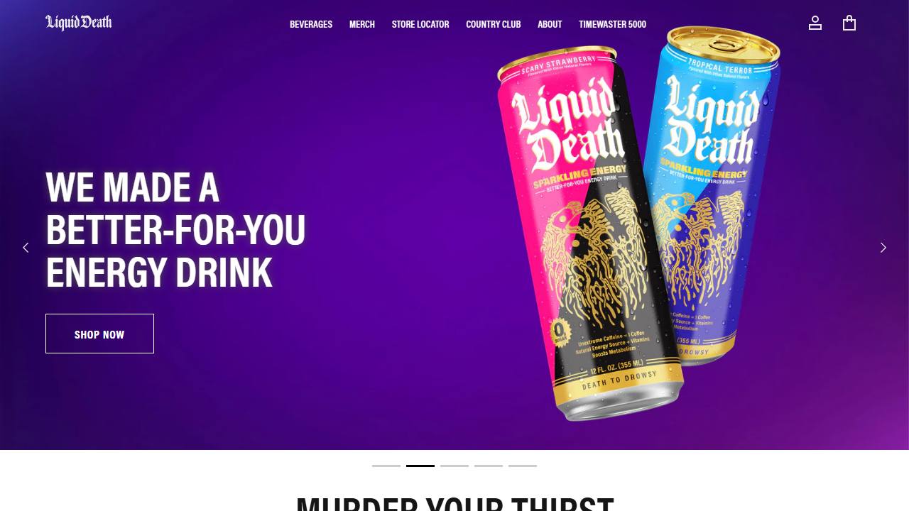 Liquid Death — studied in the library